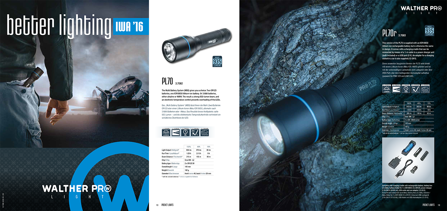 Walther Lights Catalogue 2016