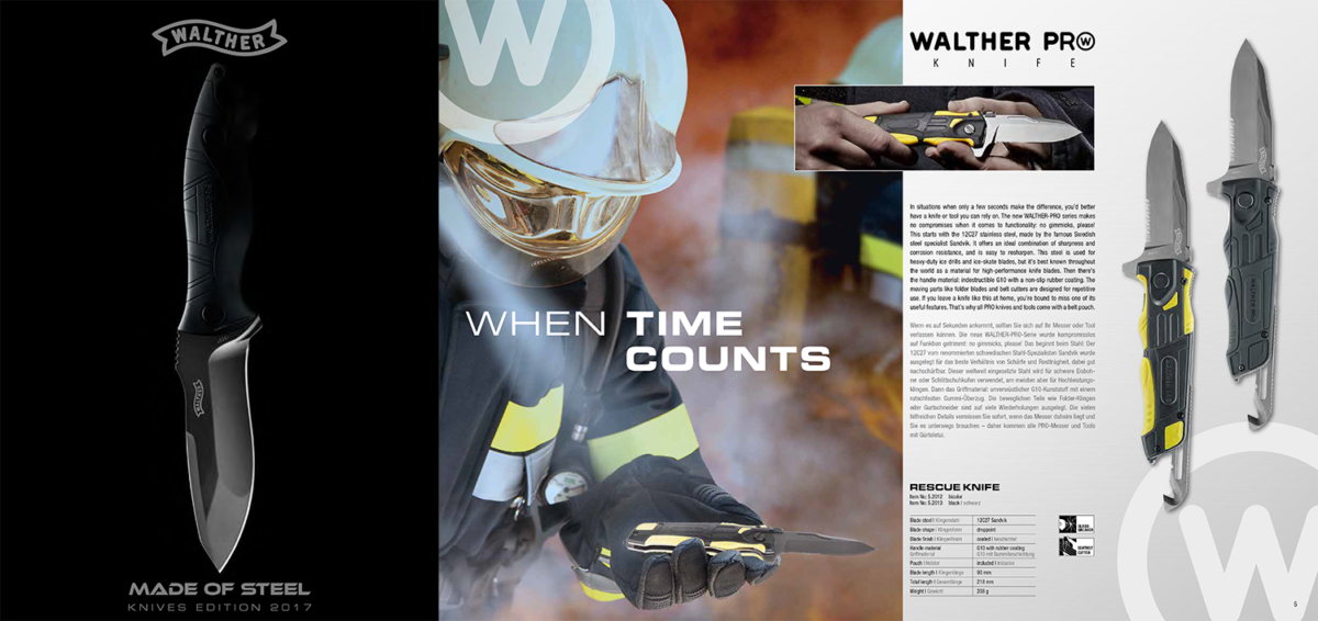 Walther and Walther Pro knives catalogue 2017 • Walther Pro Australia